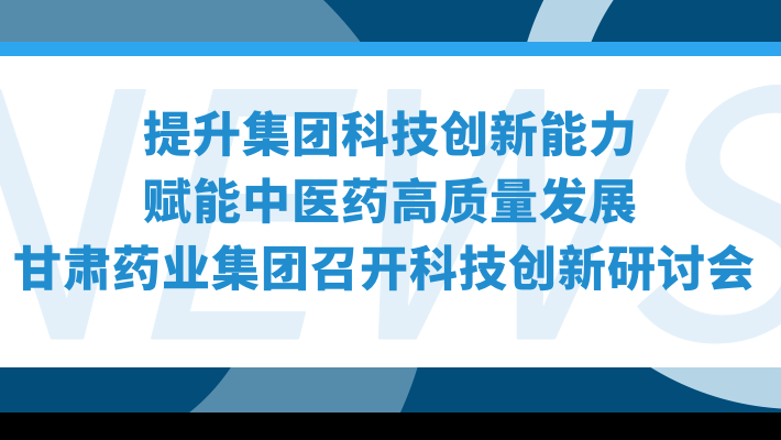 “提升集團(tuán)科技創(chuàng)新能力，賦能中醫(yī)藥高質(zhì)量發(fā)展”—甘肅藥業(yè)集團(tuán)召開(kāi)科技創(chuàng)新研討會(huì)